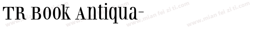 TR Book Antiqua字体转换